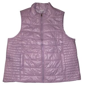 Time and Tru Women and Women's Plus Puffer Vest Size 2X  20w- 22w Dusty Orchid